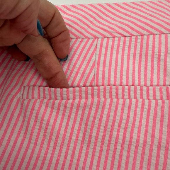 Lilly Pulitzer SZ 6 Callahan Party Women’s Short Pink White Stripe Seers… - Picture 8 of 11